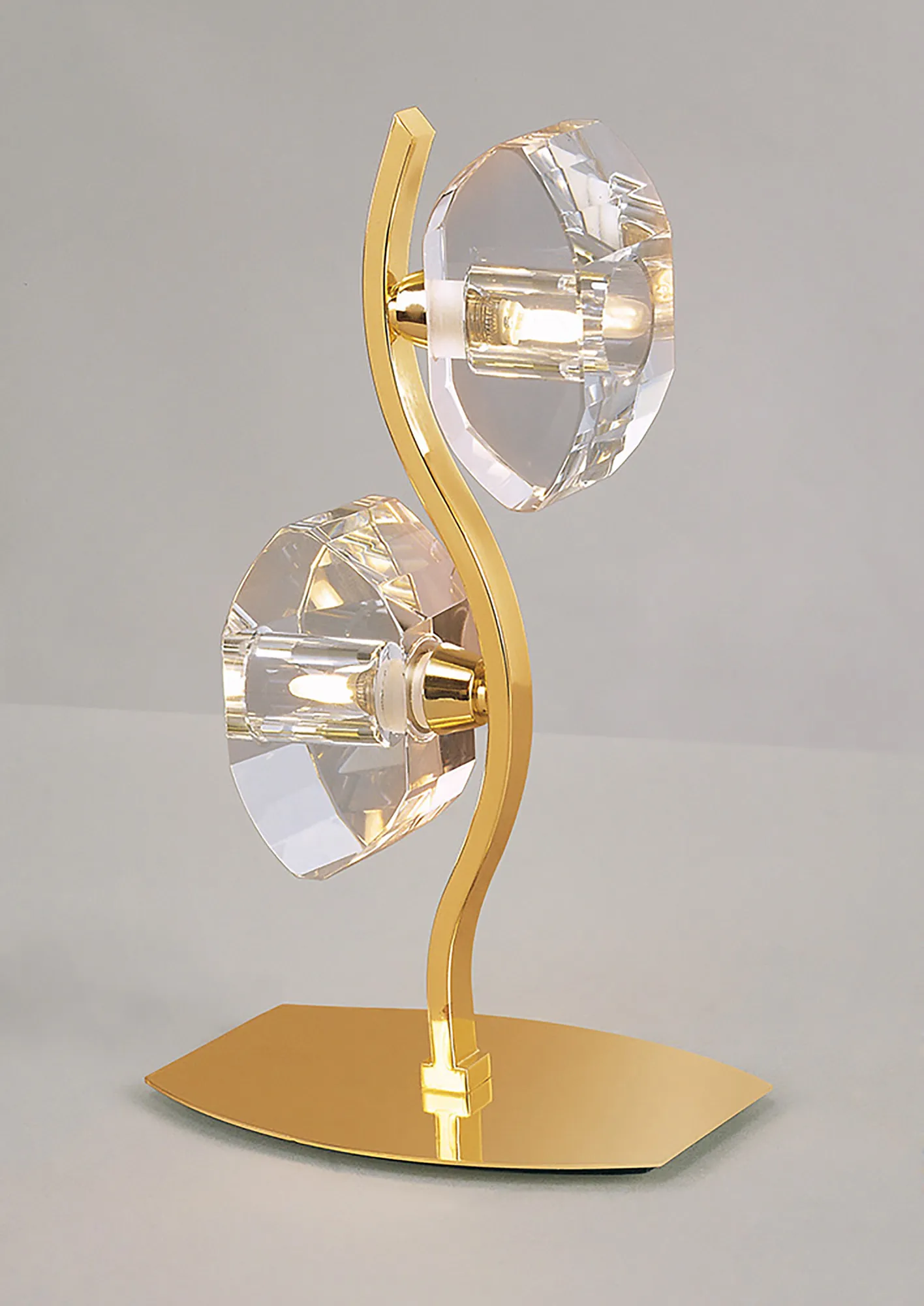 Alfa French Gold Crystal Table Lamps Mantra Armed Table Lamps